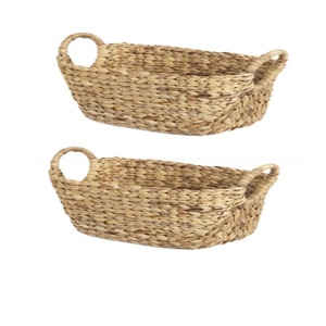 100% panier de rangement multifonctionnel naturel haut flexible jacinthe d'eau durable pour les déchets de vêtements et l'usage domestique - Product Image 5