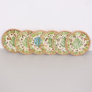 Juego de posavasos decorativos de nácar y ratán para decoración de fiestas, superventas con alta calidad, hecho en Vietnam - Product Image 2