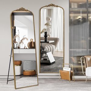 Length <b>Mirror</b>, Tempered Glass 65''x22'' Full Body <b>Floor</b> <b>Mirror</b> with Free <b>Standing</b> - Product Image 1