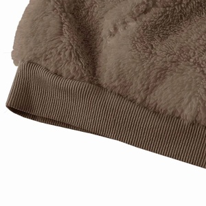 2024 unisexe meilleure qualité doux Sherpa polaire pull sur les sweats à capuche meilleure tendance Sherpa sweat à capuche Logo personnalisé - Product Image 3