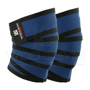 Genouillères de qualité supérieure Logo personnalisé disponible Haltérophilie Musculation Powerlifting Haltérophilie Élastique Coton Genouillère - Product Image 4