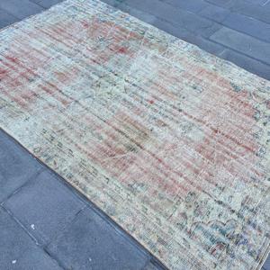 พรมตุรกีขนาด 5.2x8.7 ฟุต, พรมเปอร์เซียสีแดงแบบวินเทจทำจากขนสัตว์ - Product Image 2