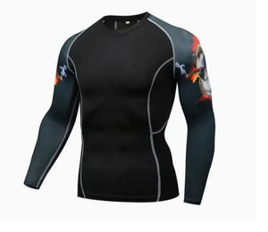 Diseñe sus propias mangas de sublimación MMA Rash Guard Custom Logo Men Rush Guard con logotipo y diseño personalizados - Product Image 4