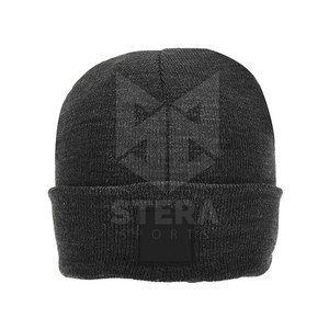 Vente en gros de bonnets d'hiver unisexes en coton biologique respirant et imperméable avec design personnalisé - Product Image 1