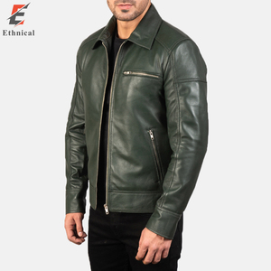 Vestes en cuir pour hommes, mode automne veste de couleur unie populaire Simple veste d'hiver décontractée - Product Image 6