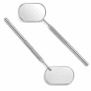 Espejos de Pestañas Redondos de Acero Inoxidable Iluminados al por Mayor, Espejos de Inspección de Pestañas y Maquillaje en Forma de Corazón con Logotipo Personalizado - Product Image 1