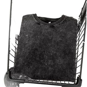 Logotipo personalizado Puffs impresión pdistressed lavado ácido streetwear Camiseta 100% algodón alta ropa de verano manga corta Camiseta para hombres - Product Image 5