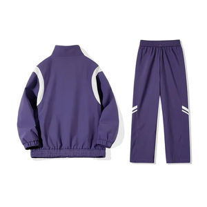 Logo personnalisé Color Block Hiver Coupe-vent Coupe-vent Survêtements Veste de sport légère Pantalon Polyester à séchage rapide Entraînement - Product Image 2