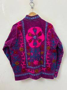 Women’s Heart Velvet Suzani <b>Jacket</b> Gift For Her <b>Bridesmaid</b> Velvet <b>Jackets</b> Warm Suzani Coat Oversize <b>Jacket</b> Boho Chic Outerwear - Product Image 2