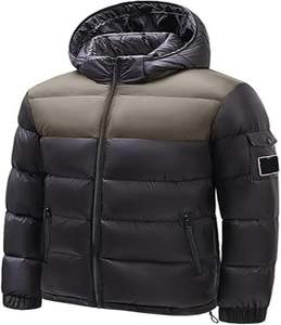 Double couleur léger confortable et élégant 2025 hiver chaud manteau épais extérieur personnalisé à capuche bulle doudoune hommes - Product Image 1