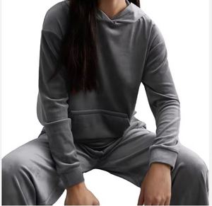 OEM New Design <b>Hooded</b> 100% Cotton Pullover Solid Custom Logo Embroidery Sweatshirt Women Hoodies <b>Zip</b> up Hoodie and Jogger Sets - Product Image 1
