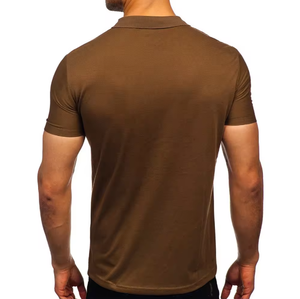 เสื้อเชิ้ตผู้ชายแฟชั่นฤดูร้อน ผ้าถัก 100% ผ้าฝ้าย ไซส์ใหญ่ แขนสั้น ปักลาย ปกพับ สไตล์ลำลอง พิมพ์ลาย กันยับ มีกระเป๋า - Product Image 2