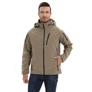 Giacca a Vento Impermeabile Personalizzata da <span class=keywords><strong>Uomo</strong></span> con Cappuccio per Escursionismo Cappotti da <span class=keywords><strong>Uomo</strong></span> <span class=keywords><strong>Softshell</strong></span> Taglie Forti - Product Image 4