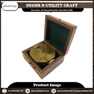 Nautical Equipment Discover <b>Engraved</b> Sundial Nautical Brass Gold-Plated Pocket <b>Compasses</b> Antique Maritime Pieces for Enthusiasts - Product Image 4