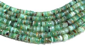 Perles de pierres précieuses à facettes en chrysoprase naturelle en forme de bouton de 6mm pour la fabrication de bijoux Perles de pneu étonnantes de 16 pouces - Product Image 2