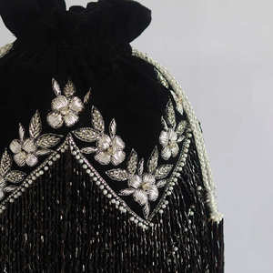 Elegantes Bolsos de Novia Bohemios Geométricos con Borlas, Cadenas de Perlas y Bordados, Cubierta Duradera - Recuerdos para Fiestas y Suministros para Bodas - Product Image 3