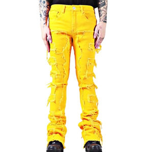 Nouveau Logo personnalisé coupe régulière pantalon de survêtement hommes évasé Denim respirant imperméable multi-poches 2025 - Product Image 2