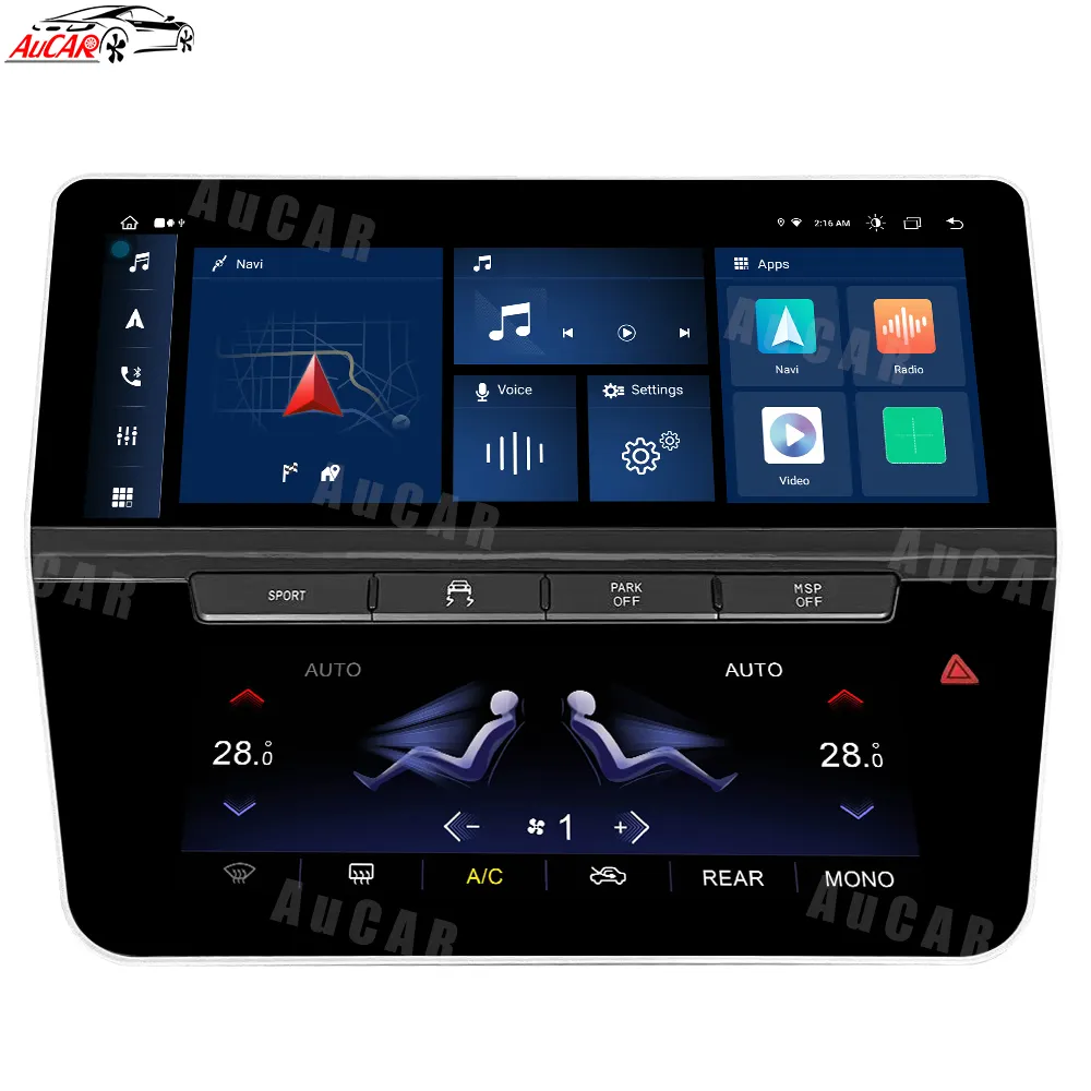 Aucar 12.3 "האחרון אנדרואיד 12 רכב רדיו GPS ניווט DVD מולטימדיה סטריאו נגן עבור מזראטי GT/GC Gran turismo 2007-2017