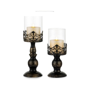 Bougeoir à bougie votive en verre transparent, décoration de fête et de mariage, porte-bougie de table, également utilisé pour les cadeaux - Product Image 1