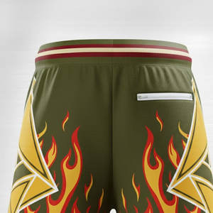 Shorts de pana de secado rápido para verano, resistentes al agua salada, 100% poliéster, color liso, para voleibol de playa y estilo de vida costero activo. - Product Image 4