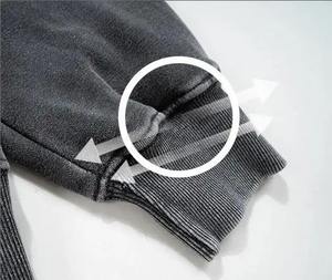 Venta al por mayor de Sudadera con capucha recortada unisex de alta calidad de rizo francés de gran tamaño Sudadera con capucha de entrenamiento Puff estampado bordado ropa de invierno - Product Image 6