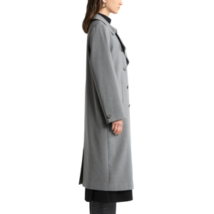 Abrigo largo de gran tamaño con doble botonadura para mujer, gabardina informal transpirable con forro de Cachemira de talla grande abotonada para invierno y otoño - Product Image 5