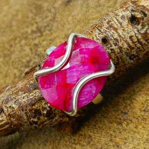Precious Dyed Ruby Oval Shape Cabochon Red Color Gemstone <b>Rings</b> Antique <b>Silver</b> Handmade Simple <b>Ring</b> for Women and <b>Men</b> - Product Image 1