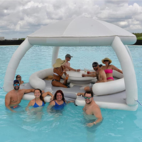 Barre mobile flottante en mer barre gonflable plate-forme tente barre d'eau gonflable boissons piscine