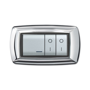 Placca Life Mod. Living Plastica Cromo 4 Posti - Product Image 1
