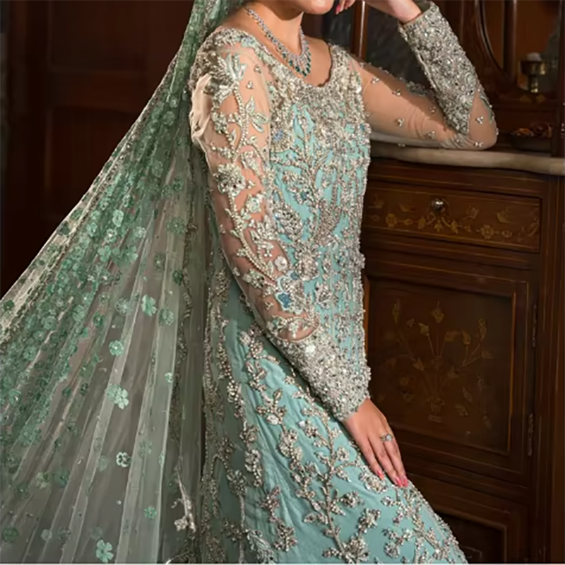 chinese dress ladies Flare Sleeve High Wasit Pregnant Tassel Lace Wedding Dresses Noivas ZW333 - main image 0