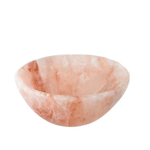 Precio al por mayor, cuencos de sal rosa del Himalaya paquistaní duraderos personalizables, regalos decorativos ecológicos con estilo de flor tallada - Product Image 2