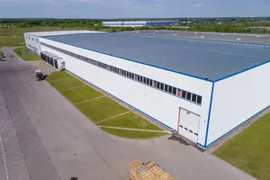 Hangar da magazzino portatile con struttura in metallo a basso costo,
