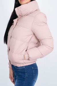 Col montant couches personnalisé femmes manteaux d'hiver bouffants 2025 Logo personnalisé vêtements pour femmes vestes à bulles épaisses - Product Image 3