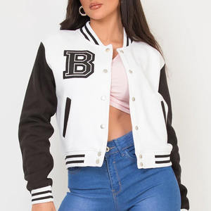 Recién llegado, chaquetas de mujer para invierno, logotipo personalizado, béisbol, chaqueta universitaria de alta calidad para mujer, chaquetas universitarias de otoño - Product Image 4