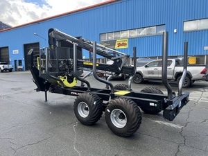 รถเทรลเลอร์10ตันพร้อมแชสซีเสริมและเครนไฮดรอลิกสำหรับไม้ล็อกเกียร์ส่วนประกอบหลักสำหรับรถแทรกเตอร์ฟาร์ม - Product Image 6