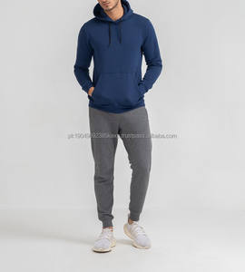 Sweat à capuche en molleton de coton décontracté tendance pour hommes avec capuche Sweat à capuche pour hommes en tissu molleton de coton - Product Image 2