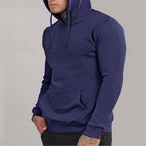 100% coton noir sweat à capuche personnalisé hommes pull survêtement survêtement unisexe Logo personnalisé sweat à capuche en éponge française - Product Image 4