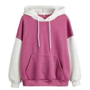 Femmes nouvelle mode décontracté coton surdimensionné sweat à capuche couleur unie motif 3D brodé imprimé Techniques Long avant - Product Image 3
