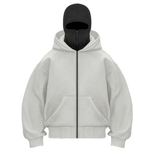 2025 Sudadera con capucha de peso pesado ropa de calle personalizada 100% algodón hombro caído liso francés Terry grueso en blanco Sudadera con capucha de gran tamaño para hombres - Product Image 3