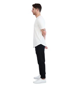 Bán Sỉ Áo Thun Nam Cổ Tròn Màu Trắng Trơn 100% Cotton Đặt Làm Theo Yêu Cầu - Product Image 3