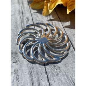 Navajo Sterling Silver <b>Brooch</b> <b>Pin</b> with Crystal Pearl and Rhinestone for Kids - Product Image 2