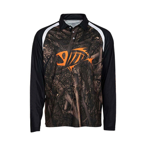 Alta calidad 100% poliéster impermeable a prueba de viento UPF 50 deporte pesca Polo manga larga transpirable sublimación personalizada - Product Image 2