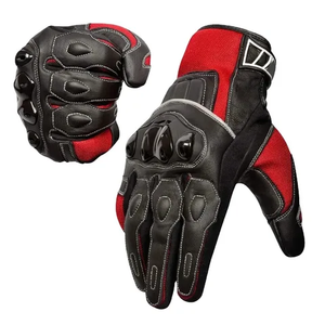 Gants de course de moto au prix de gros Protection en fibre de carbone Paume antidérapante Cuir de chèvre véritable - Product Image 2