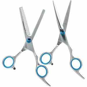 Tijeras de peluquero profesionales de buena calidad, corte de pelo de acero 440c, cuchillas afiladas, logotipo personalizado, Cara de pie - Product Image 4
