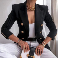 Blazer de luxe pour femme, veste de costume de bureau de haute qualité, manteau ajusté à manches longues, vêtement d'extérieur professionnel et élégant 2026