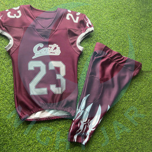 Uniformes de football américain pour jeunes entièrement personnalisés de qualité supérieure maillots de sport d'équipe respirants et ensembles courts-Factory Direct - Product Image 1