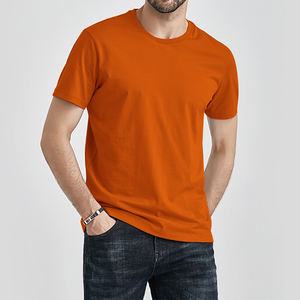 Haute qualité personnalisé votre logo de marque 100% coton t-shirt à col rond blanc hommes t-shirt uni décontracté hommes T-shirts - Product Image 1