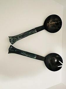 Ensemble de cuillères à salade de mariage de luxe en résine faite à la main de qualité supérieure Passe au lave-vaisselle Élégant ustensiles de cuisine à manger au prix de gros - Product Image 2