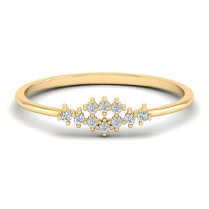 Design original 14K or rose rond brillant 0.07 carats bagues en moissanite pour fiançailles bijoux de fête de mariage - Product Image 3