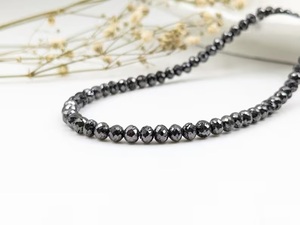 Collar con cuentas de diamantes negros, Plata de Ley 925, chapado en oro, joyería de moda para celebraciones de cumpleaños, collar elegante Natural 100% - Product Image 5